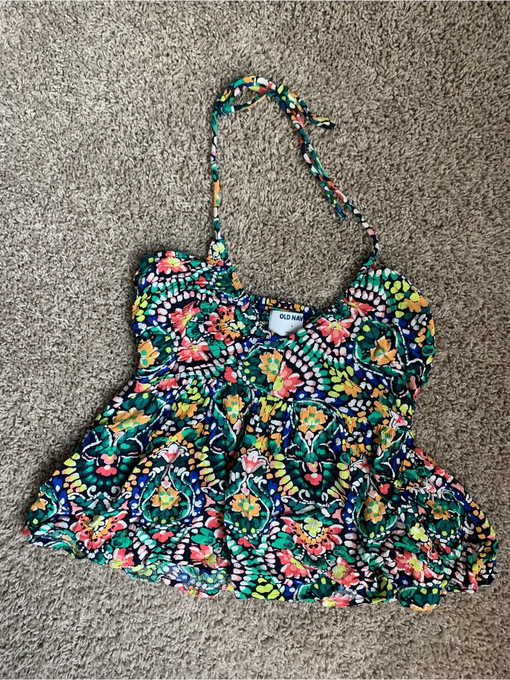 Old Navy Multicolor Floral Halter Top